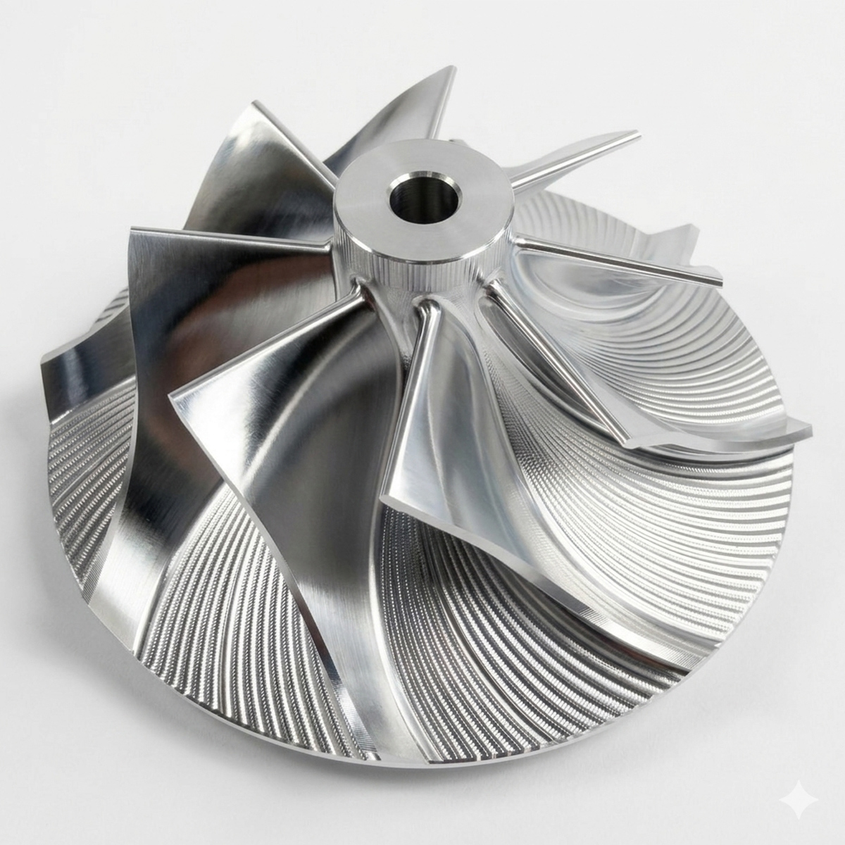 Rotor Billet Fiat Toro Upgrade 37mm 8 Paletas para Turbina - Imagem 5